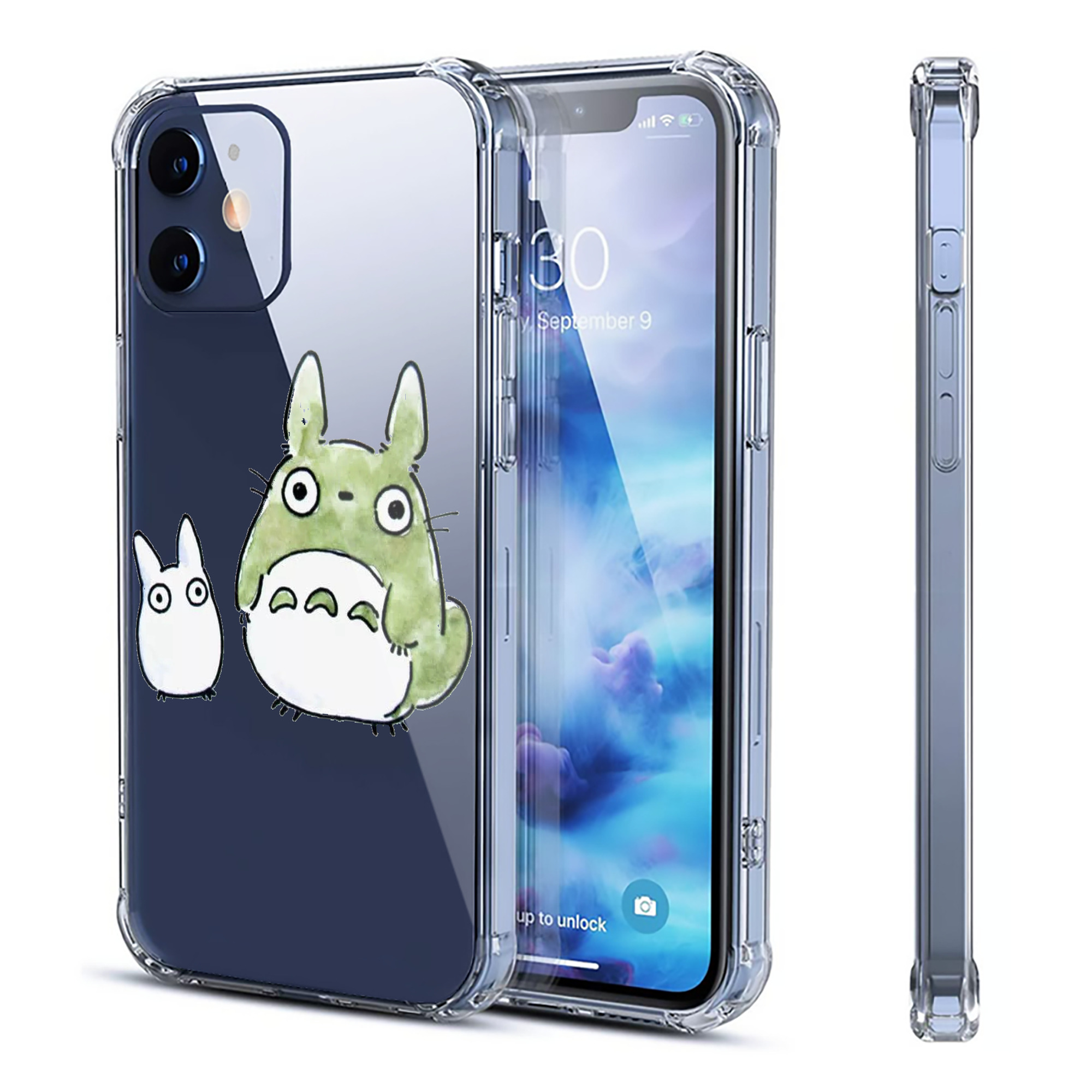 （画像用） となりのトトロ 草壁メイ 草壁サツキ My Neighbor Totoro Satsuki Kusakabe Mei Kusakabe 【iPhone 12シリーズ対応】透明スマホケース（クリアソフトケース）